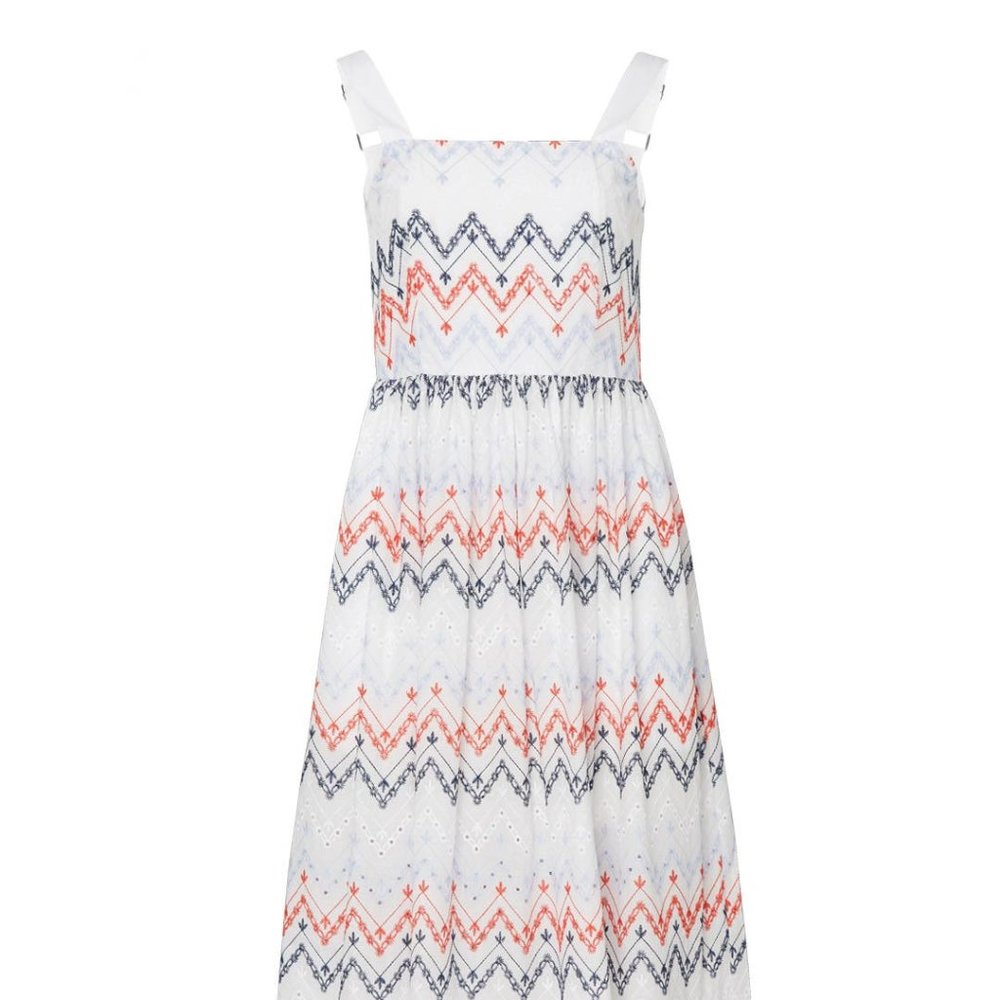 Sabina Musayev White Embroidered Fiji Dress - L - NWT